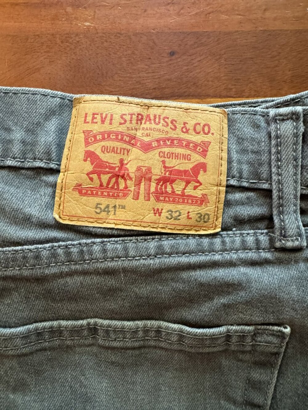 Levi's 541 Athletic Fit Jeans Men's 32x30 Medium Gray